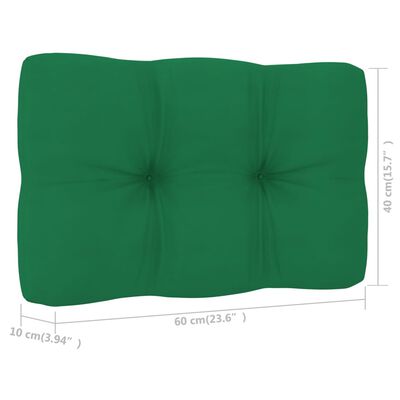 vidaXL dārza krēsls, zaļi matrači, impregnēta priede