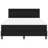 vidaXL Kastītes atsperu gulta Melna 140 x 190 cm Mākslīgā āda