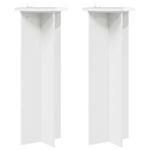 vidaXL Augu statīvs 2 gab. Spīdīgi balts &Oslash;40 x 100 cm