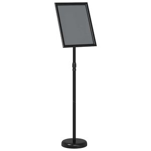 vidaXL Izstāžu stendi Melna 25 x 25 x 125 cm Alumīnijs