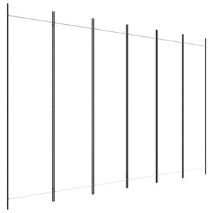 vidaXL 6 paneļu istabas aizslietnis, balts, 300x200 cm, audums