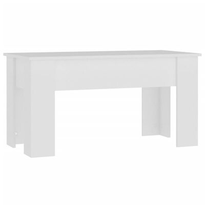 vidaXL kafijas galdiņš, balts, 101x49x52 cm, inženierijas koks