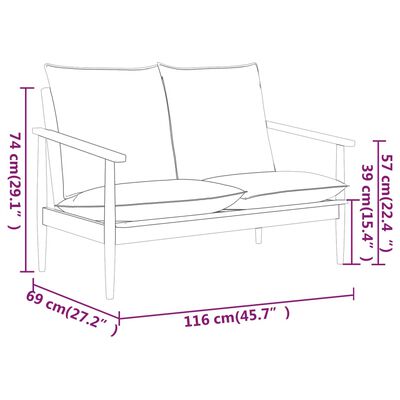vidaXL 3-daļīgs dīvāna komplekts, dabīga āda, akācijas koks, brūns