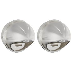 vidaXL Gaisa ventilācijas pārklāji 2 pcs Sudraba 200 mm