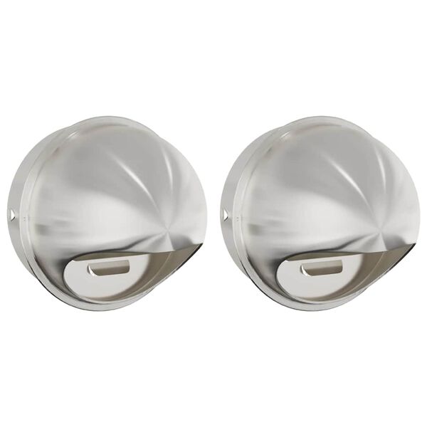 vidaXL Gaisa ventilācijas pārklāji 2 pcs Sudraba 200 mm
