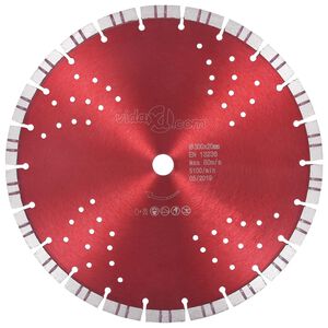 vidaXL dimanta grie&scaron;anas disks, ar turbo un caurumiem, tērauds, 300 mm