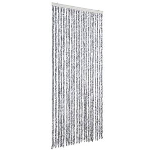 vidaXL kukaiņu aizkars, balts un pelēks, 90x200 cm, &scaron;enils