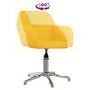 vidaXL biroja krēsls, gai&scaron;i dzeltens audums