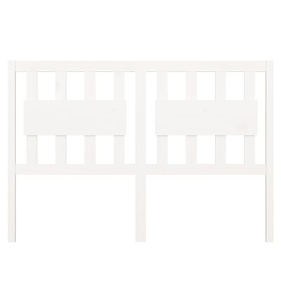 vidaXL gultas galvgalis, balts, 140,5x4x100 cm, priedes masīvkoks
