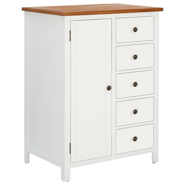 vidaXL drēbju skapis, 76x52x105 cm, ozola masīvkoks