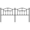 vidaXL gultas galvgalis, metāls, melns, 200 cm