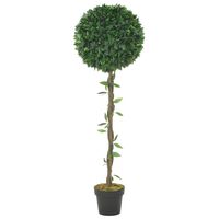 vidaXL mākslīgais augs, dižciltīgais laurs ar podiņu, zaļš, 130 cm