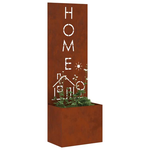 vidaXL Dārza privātuma ekrāns Rūsa 50 x 140 cm Novecināts tērauds