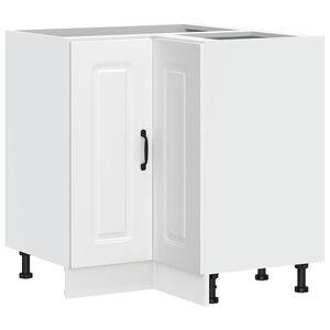 vidaXL virtuves stūra skapis, "Kalmar", balts, inženierijas koks