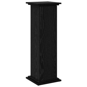 vidaXL Izstādes stends ar plauktu Melns ozolkoks 31 x 30 x 90 cm