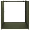 vidaXL Malkas plaukts, olīvu zaļa 40x40x40 cm auksti velmēts tērauds