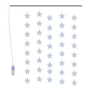 vidaXL LED lampiņu aizkars, 200 LED, krāsains, 8 funkcijas