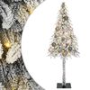 vidaXL Ziemassvētku eglīte su 150 LED Balts 120 cm PE un tērauds