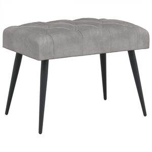 vidaXL Sols ar pogām Gai&scaron;i pelēka 60 x 40 x 45 cm Samts