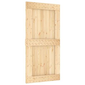 vidaXL Slīdo&scaron;ās durvis NARVIK 100 x 210 cm (213,5 cm) Dabiska un melna