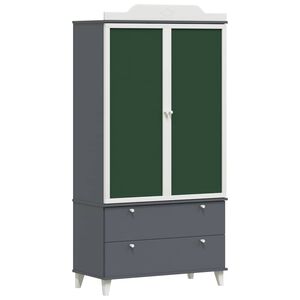 vidaXL Bērnu rado&scaron;ā uzglabā&scaron;ana ROROS Pelēka un balta 90 x 45 x 180 cm