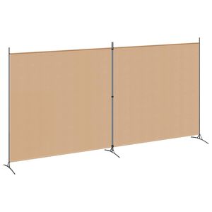 vidaXL 2-paneļu telpas dalītājs Bē&scaron;a 348 x 180 cm Audums