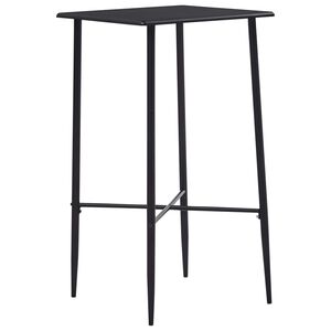 vidaXL bāra galds, melns, 60x60x111 cm, MDF