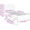 vidaXL Gultas rāmis Dūmaka ozols 90 x 190 cm Inženierijas koks