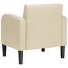 vidaXL dīvāna krēsls ar roku balstiem, krēmkrāsas, 54 cm, mākslīgā āda