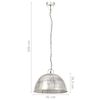 vidaXL griestu lampa, industriāls dizains, sudrabaina, 25 W, 41cm, E27
