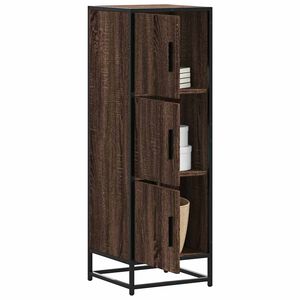 vidaXL Augstā dēlis ozolkoka 35,5x35x106,5 cm inženierijas koks metāls