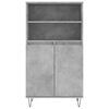 vidaXL augstais skapītis, betonpelēks, 60x36x110 cm, inženierijas koks