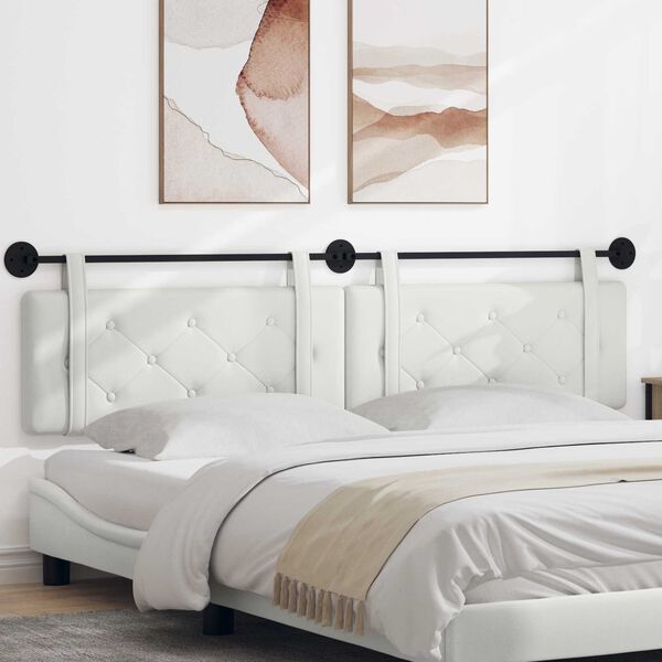 vidaXL Karājo&scaron;s galvgalis Balts 210 x 55 x 5 cm Mākslīgā āda