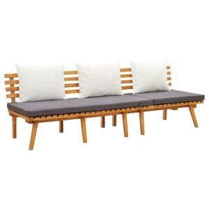 vidaXL dārza dienas gulta, 200x65 cm, akācijas masīvkoks