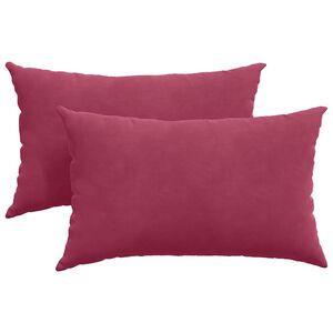 vidaXL Dīvāna spilveni 2 pcs Vīnsarkans 50 x 30 cm Korduroja audums