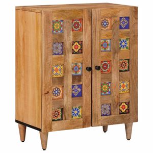 vidaXL Puse Dabiska 60 x 33 x 75 cm Cieta mango koksne