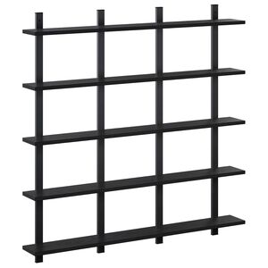 vidaXL Sienas plaukts Melns ozols 102 x 13,5 x 102 cm
