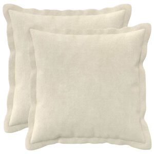 vidaXL Spilvens 2 gab. HOUTEN Krēmkrāsa 30 x 30 cm Mikro&scaron;ķiedru vilna