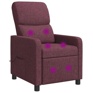 vidaXL Masāžas atzveltnes krēsls Violeta Poliesters