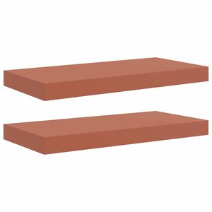 vidaXL Sienas plaukts 2 gab. Sarkana 50 x 23,5 x 3,8 cm