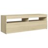 vidaXL TV galdiņ&scaron; ar LED lampiņām, 120x35x40 cm, ozolkoka krāsā