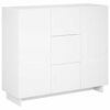vidaXL Puse Balts 85.5 x 31 x 75 cm Inženierijas koks
