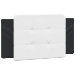 vidaXL galvasgala spilvens Zadar, melns un balts, 100 cm, mākslīgā āda