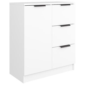 vidaXL kumode, balta, 60x30x70 cm, inženierijas koks