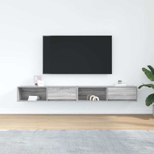 vidaXL TV skapī&scaron;i, 2 gab., 100x31x25,5 cm, inženierijas koks