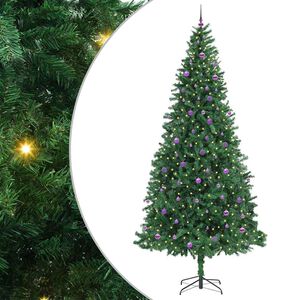 vidaXL Mākslīgā Ziemassvētku eglīte su 300 LED ar statīvu Zaļa 300 cm