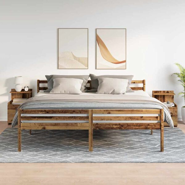 vidaXL naktsskapī&scaron;i, 2 gab., 2 atvilktnes, vecs koks, 40x36,5x62 cm