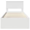 vidaXL Gultas rāmis Balts 90 x 190 cm Ciets priedes koks