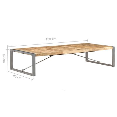 vidaXL kafijas galdiņš, 180x90x40 cm, neapstrādāts mango koks