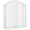 vidaXL arkveida gabiona grozs, 100x30x100/120 cm, cinkota dzelzs